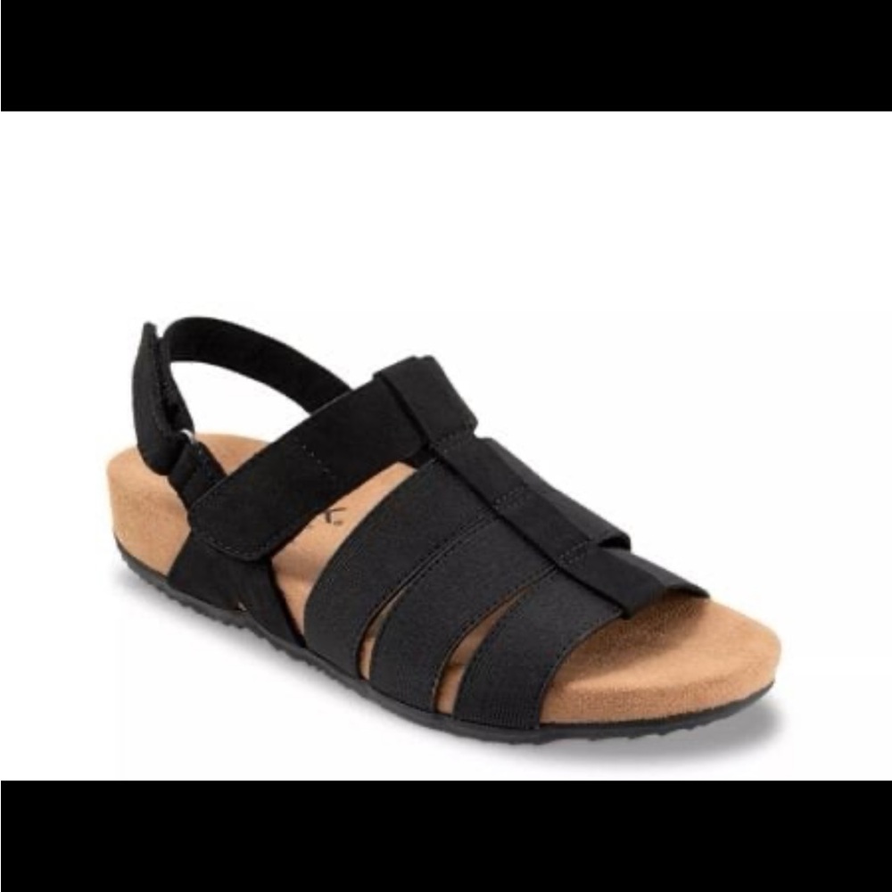 Like new Soft Walk Burnaby Women's Sandal black soft Dan leather size 8